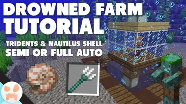 Minecraft how to make a drowned farm