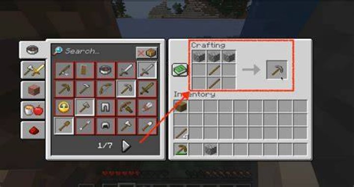Minecraft how to make a pick axe