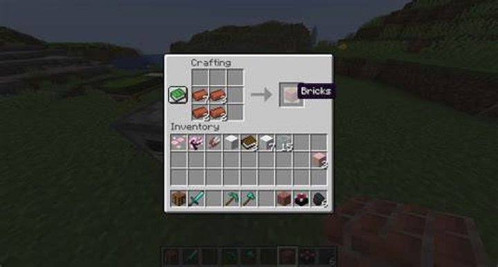 Minecraft how to make brick block