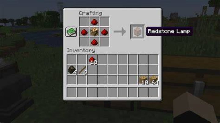 Minecraft how to make redstone lamp