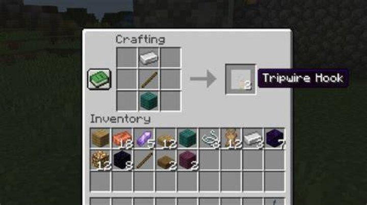 Minecraft how to make tripwire hook