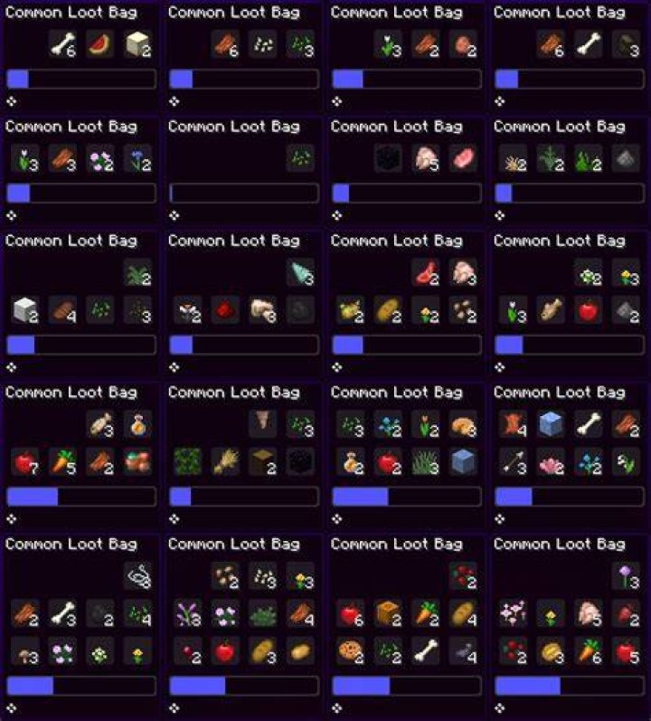 Minecraft how to open loot bags