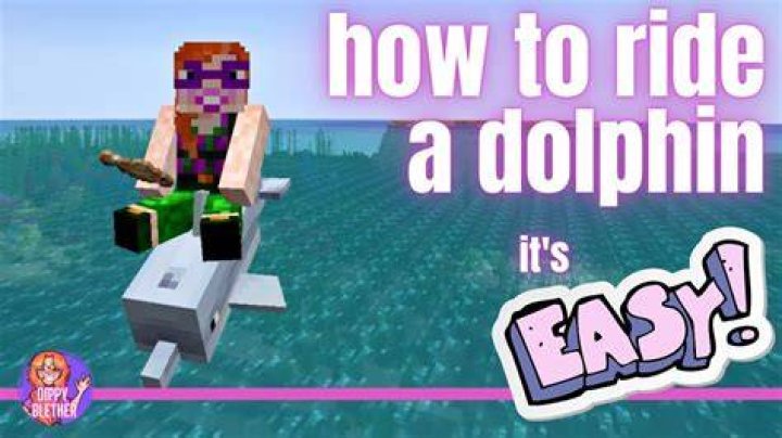 Minecraft how to ride a dolphin