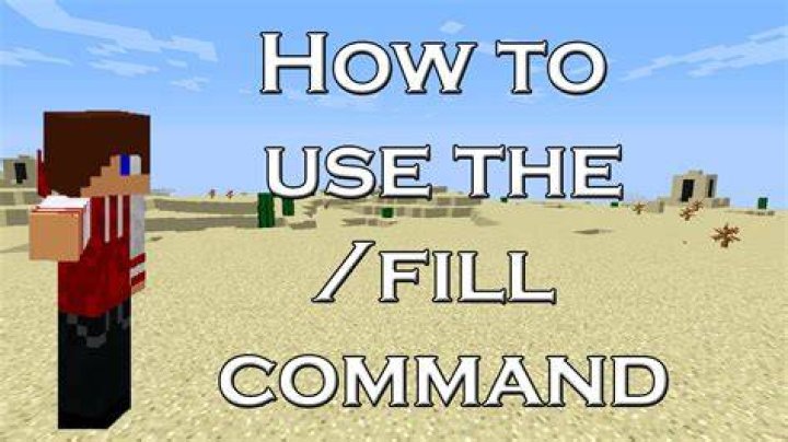 Minecraft how to use /fill