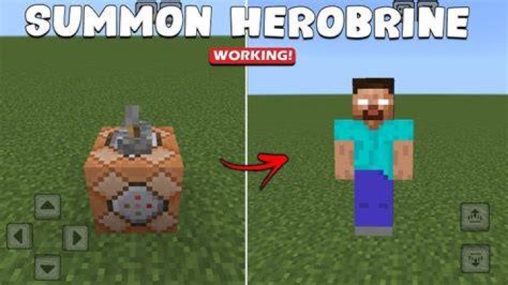 Minecraft pe how to summon herobrine
