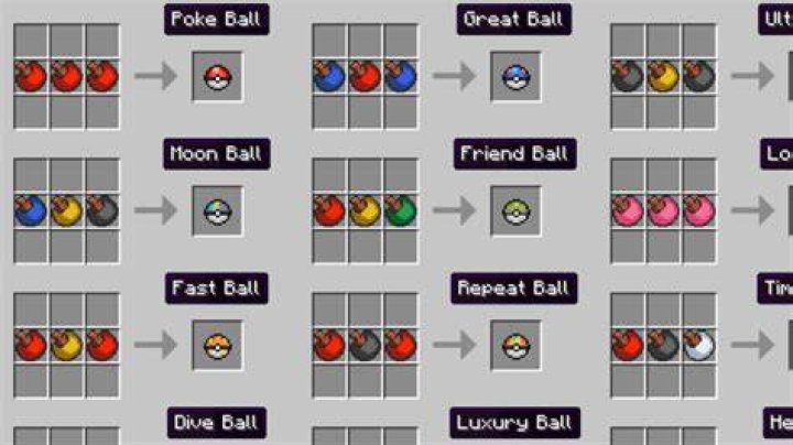 Minecraft pixelmon how to make a pokeball