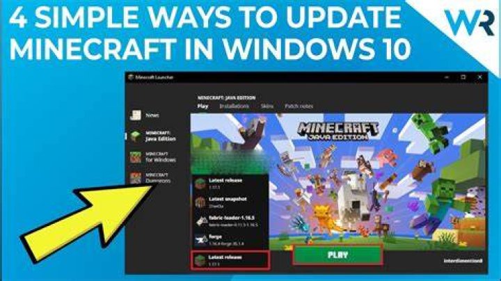 Minecraft windows 10 how to update