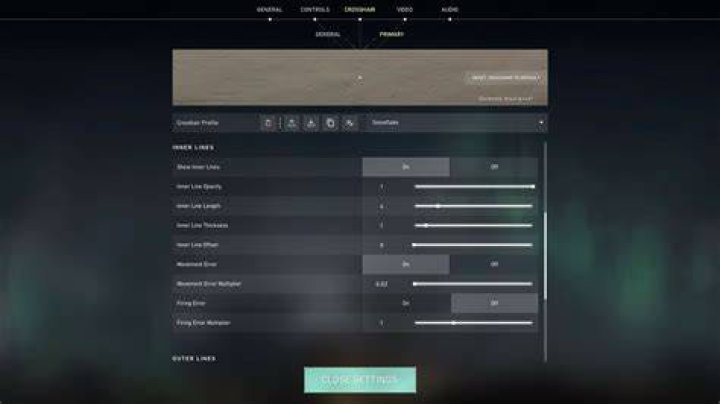 Valorant how to change crosshair