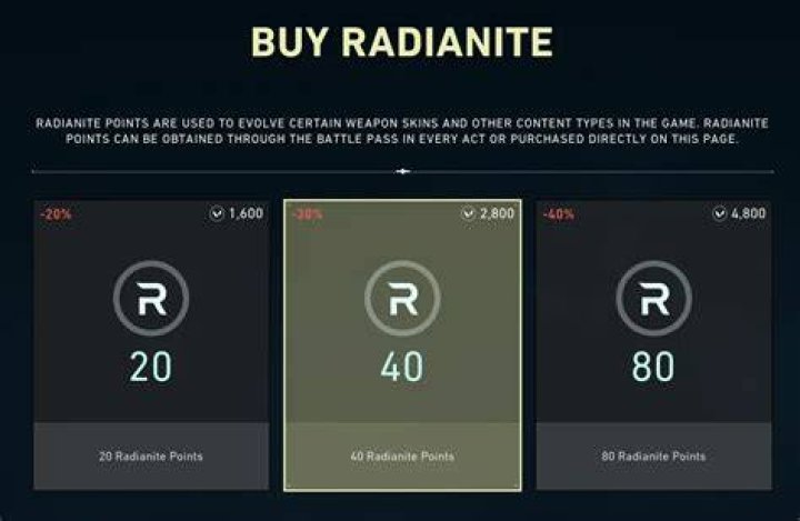 What do you use radiant points for in valorant