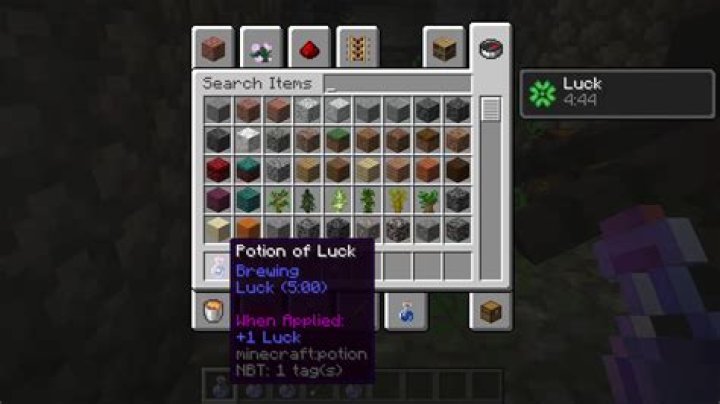 What does luck potion do in minecraft
