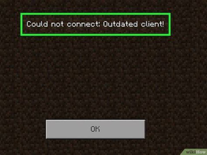 What does outdated client mean in minecraft