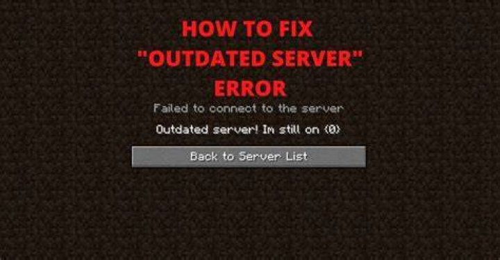 What does outdated server mean in minecraft