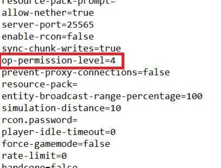 What is op permission level minecraft server