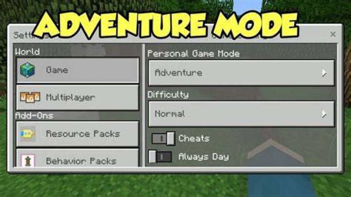 What is the adventure mode in minecraft