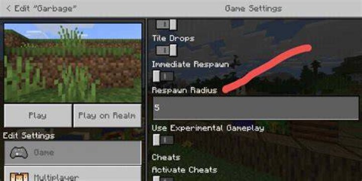 What is the respawn radius in minecraft