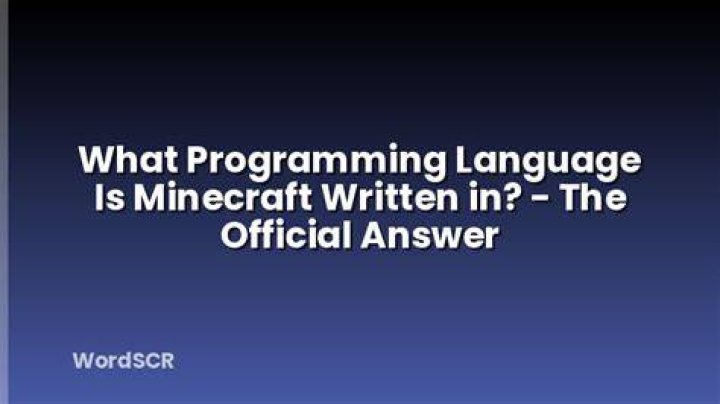 What programming language is minecraft written in