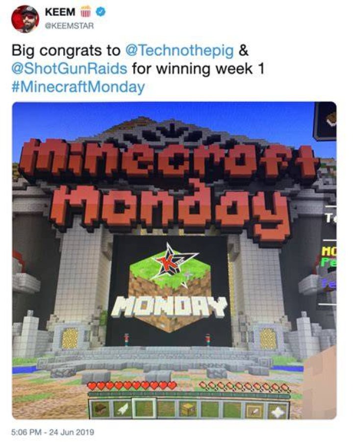 Who won minecraft monday week 1