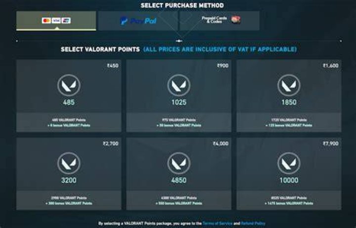 Why cant i buy valorant points